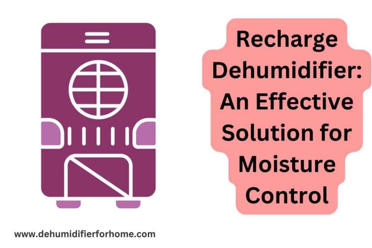 Recharge Dehumidifier An Effective Solution for Moisture Control