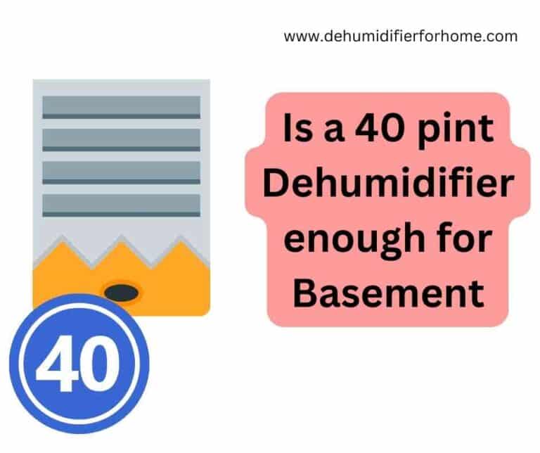 Is a 40 pint dehumidifier enough for basement